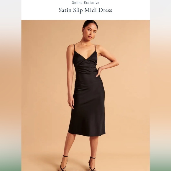 Abercrombie & Fitch Dresses Abercrombie Satin Slip Midi Dress
